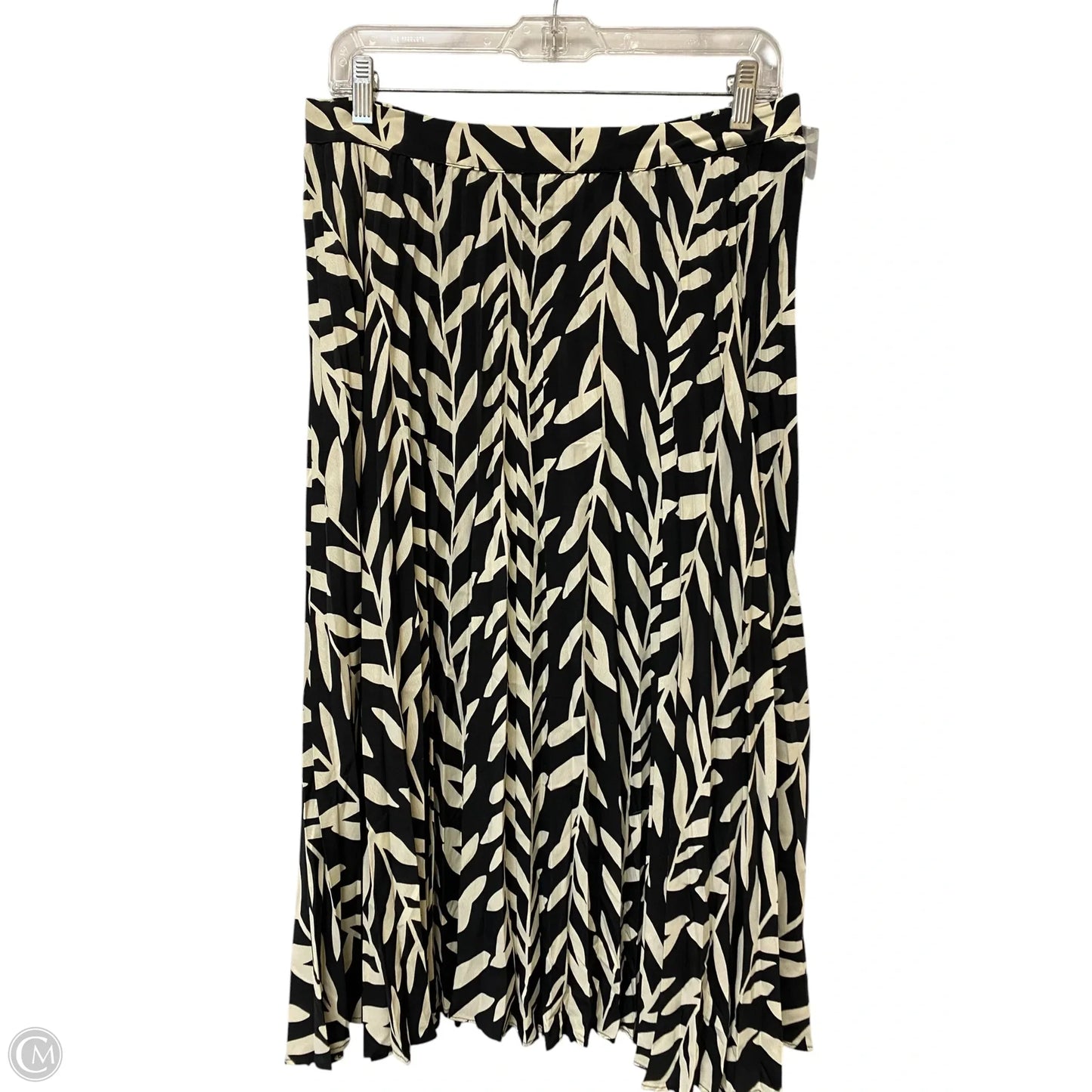 Skirt Midi By Skies Are Blue In Black & White, Size: L