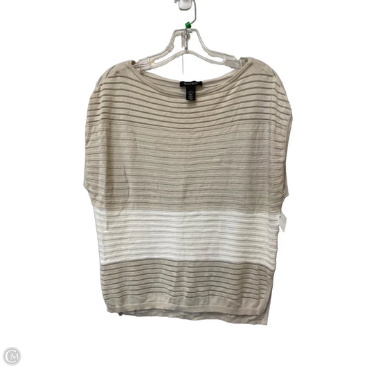 Top Short Sleeve By White House Black Market In Cream, Size: S