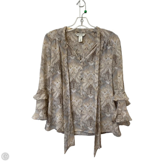 Top Long Sleeve By White House Black Market In Grey, Size: 0