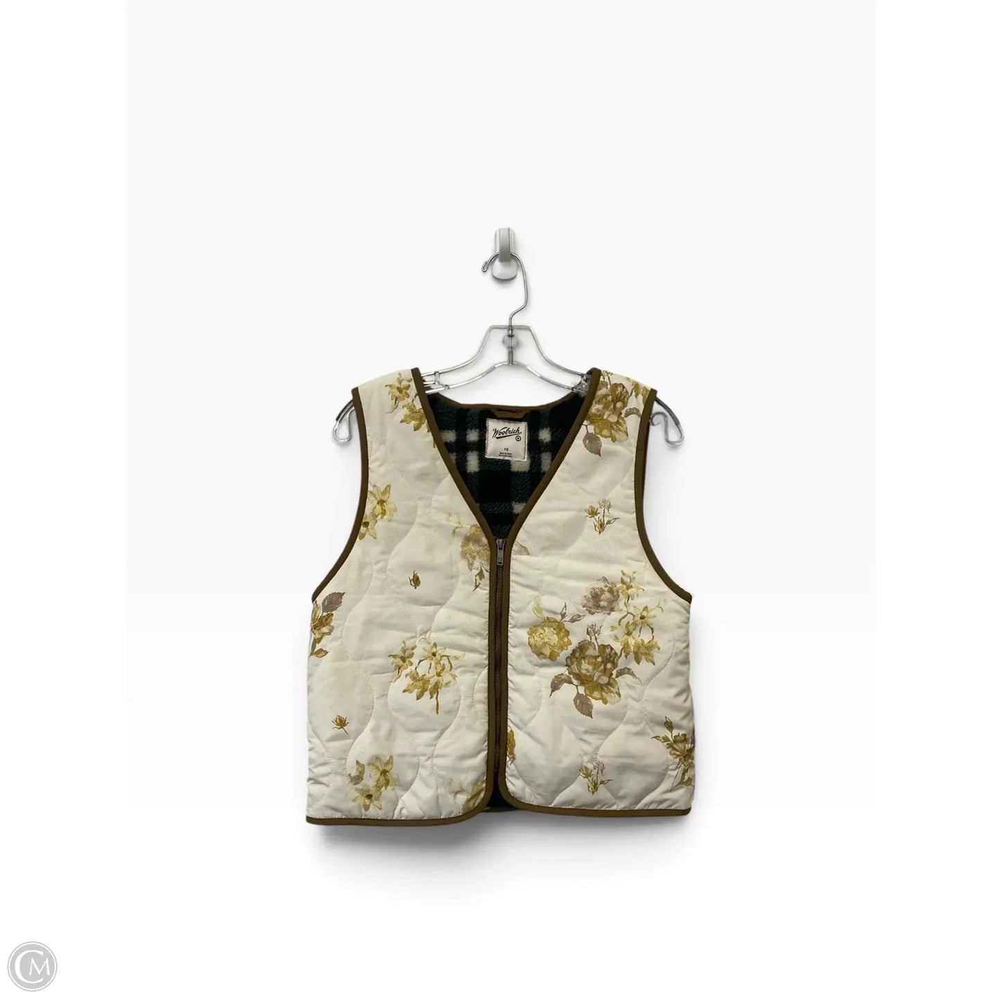 Vest Fleece By Woolrich In Cream & Yellow, Size: Xs