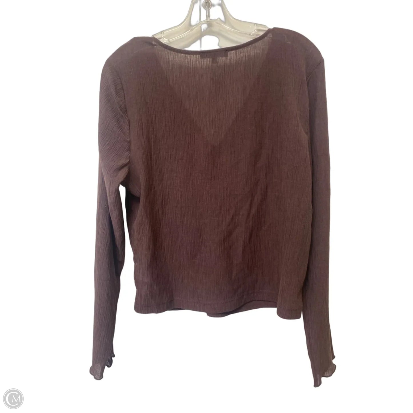Top Long Sleeve By Madewell In Brown, Size: Xl