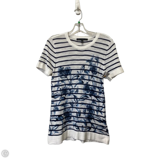 Top Short Sleeve By White House Black Market In Striped Pattern, Size: L