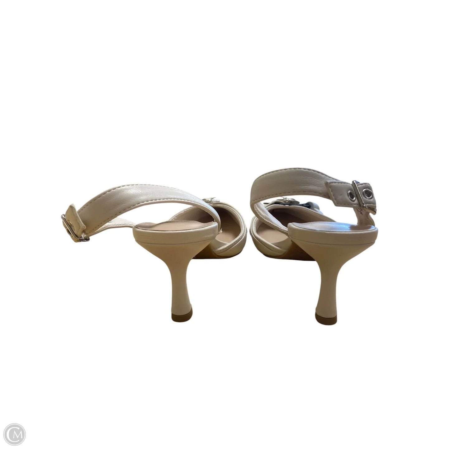 Shoes Heels Kitten By Top Moda In Cream, Size: 6.5