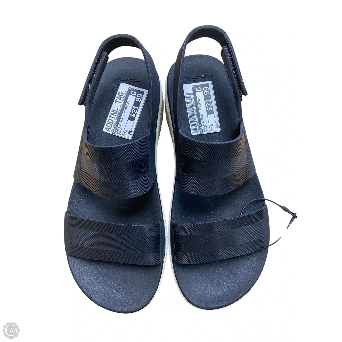 Sandals Heels Platform By Reef In Black, Size: 8