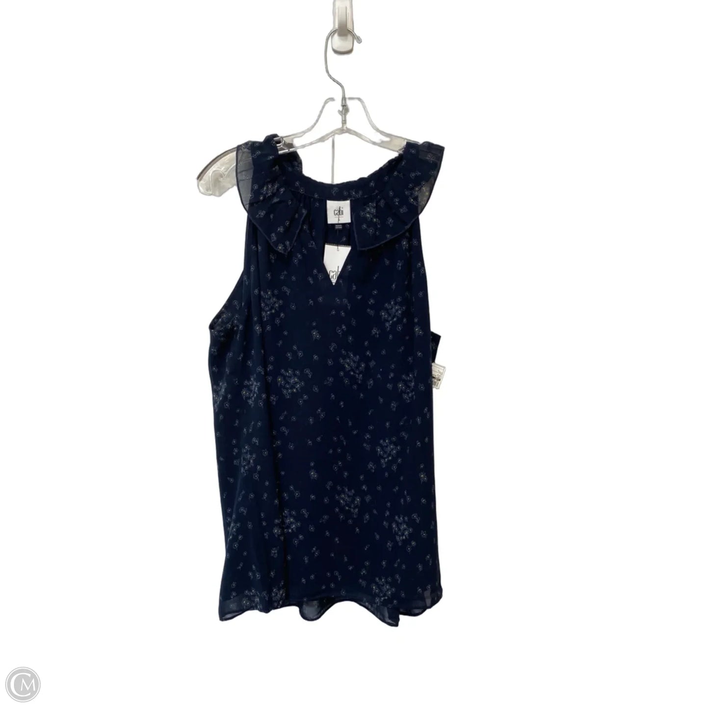 Top Sleeveless By Cabi In Blue, Size: L