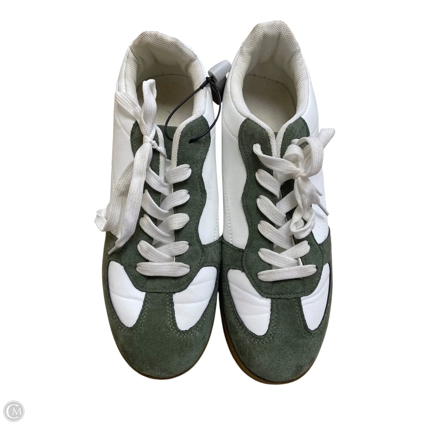 Shoes Flats By Clothes Mentor In Green & White, Size: 11