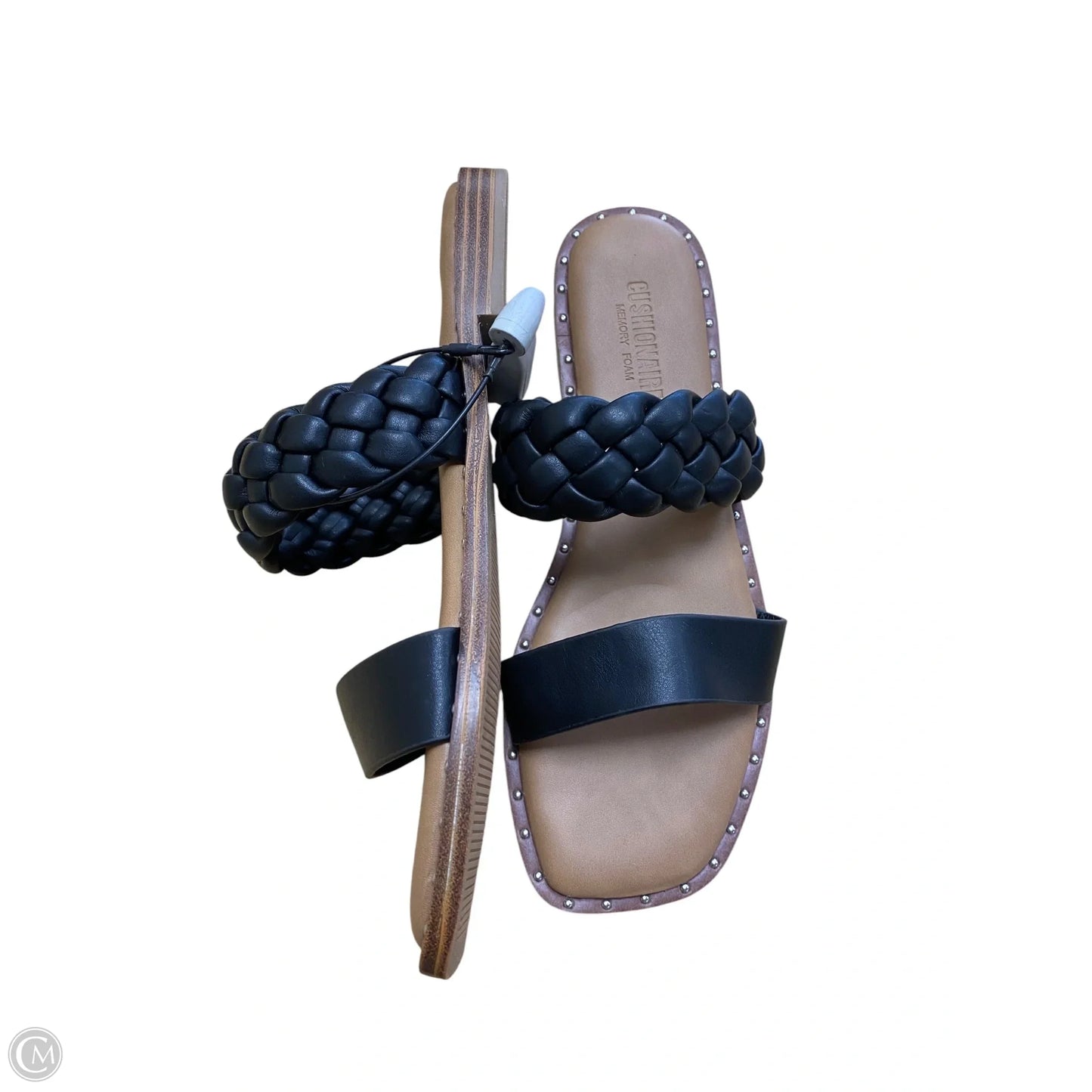 Sandals Flats By Cushionaire In Black, Size: 8