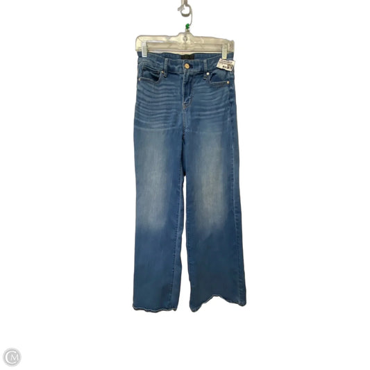 Jeans Wide Leg By White House Black Market In Blue Denim, Size: 0
