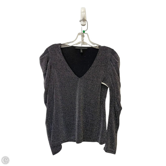 Top Long Sleeve By White House Black Market In Black, Size: Xxs