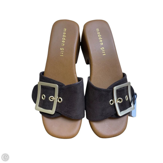 Sandals Heels Platform By Madden Girl In Brown, Size: 6