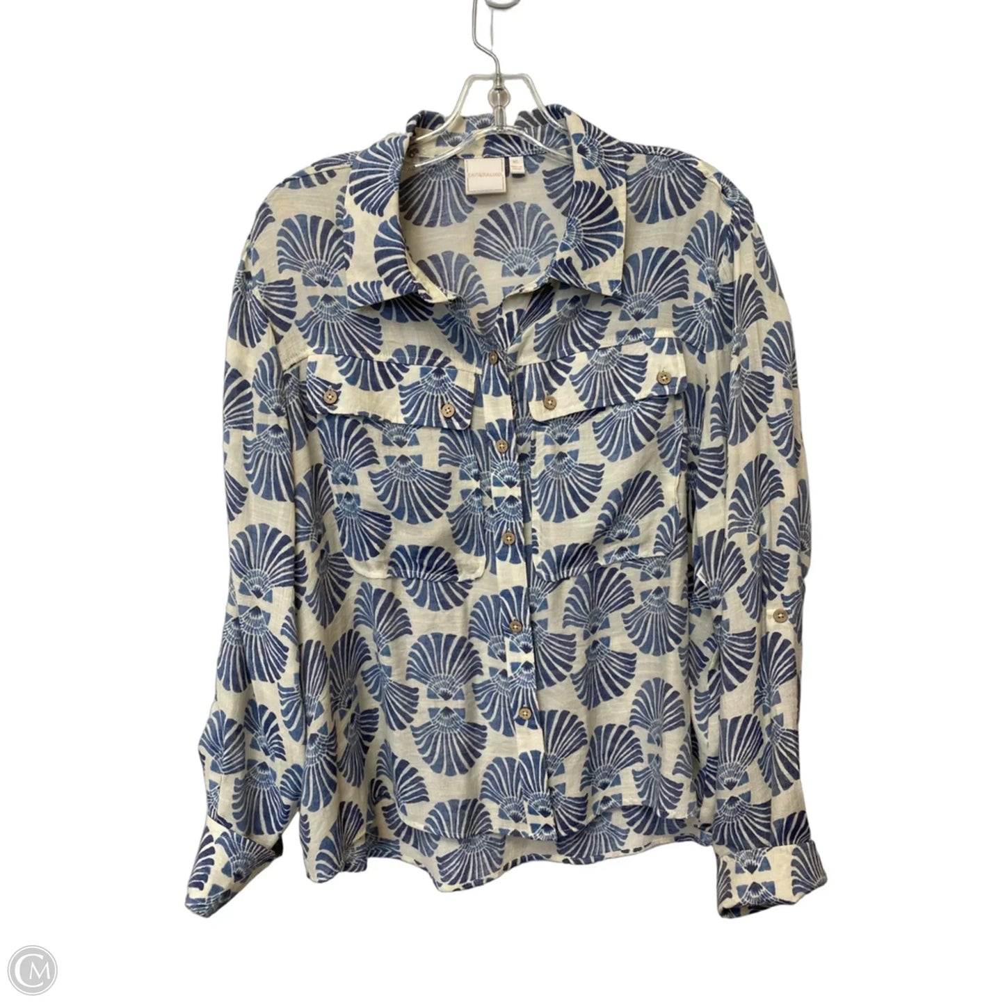 Top Long Sleeve By Zac And Rachel In Blue, Size: Xl