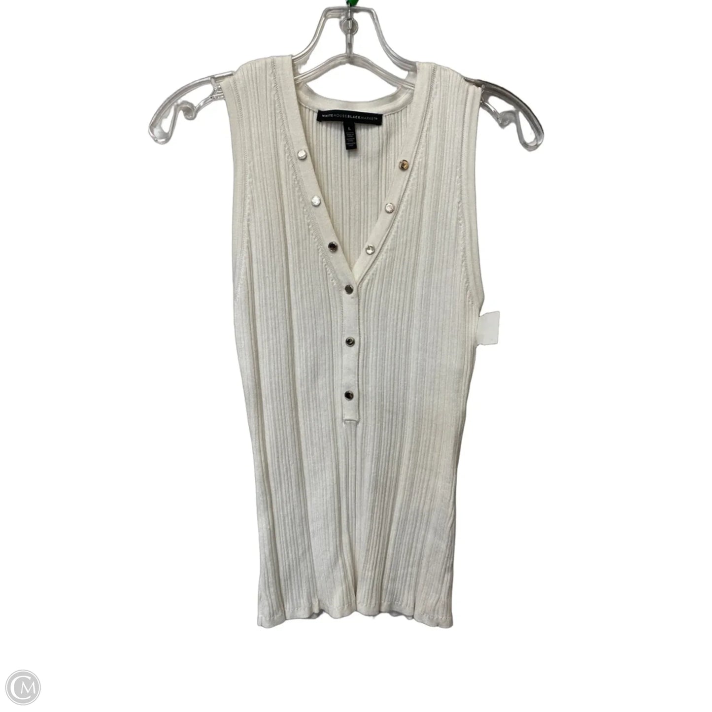 Top Sleeveless By White House Black Market In White, Size: L