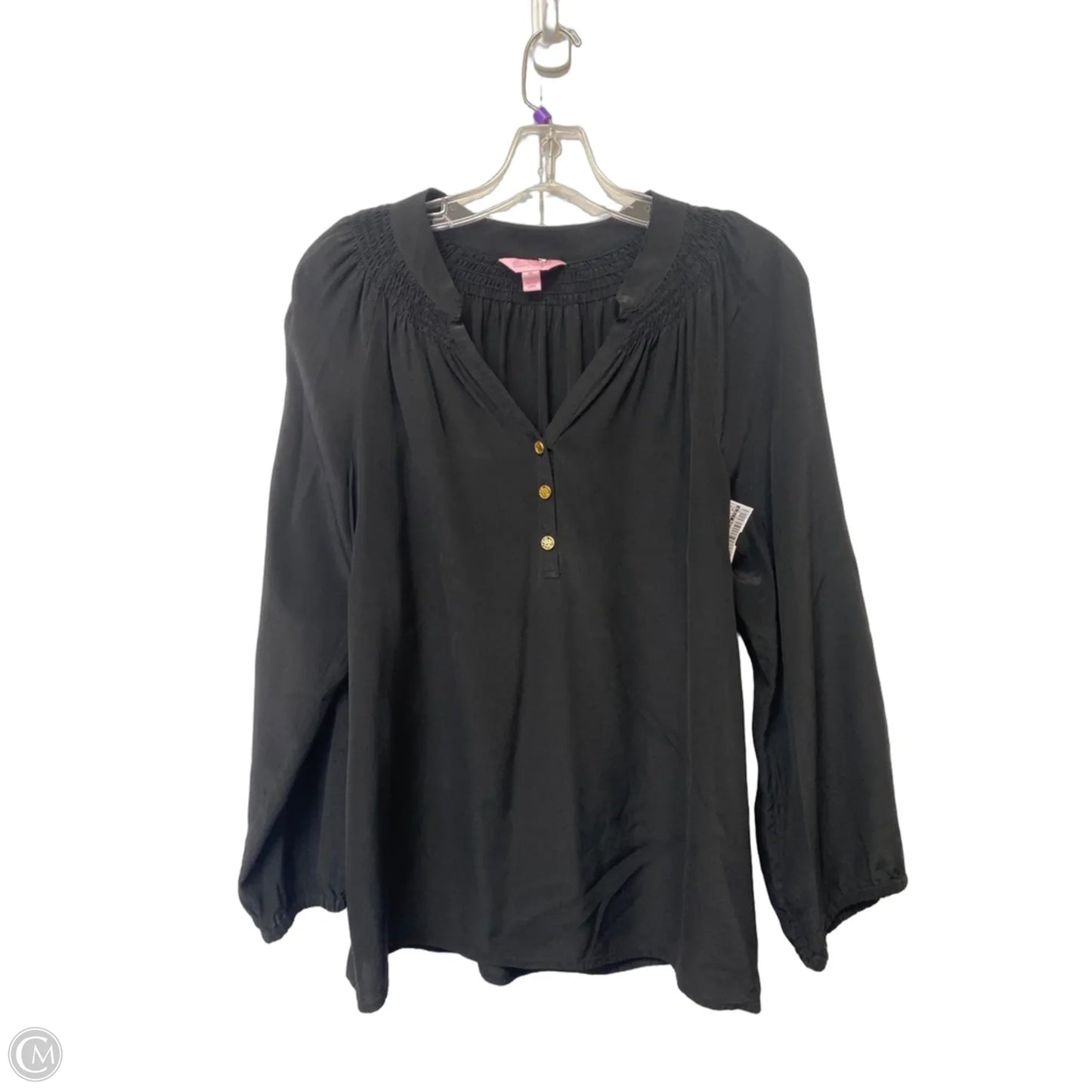 Top Long Sleeve Designer By Lilly Pulitzer In Black, Size: M