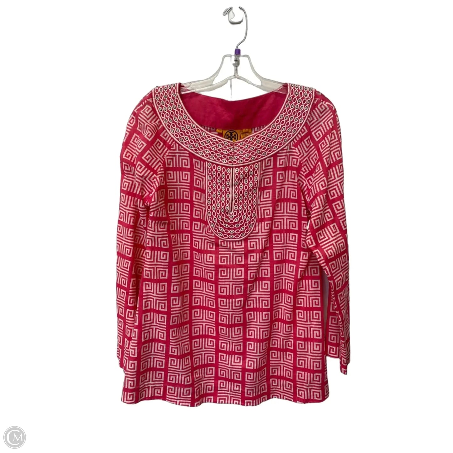 Top Long Sleeve Designer By Tory Burch In Pink, Size: 12