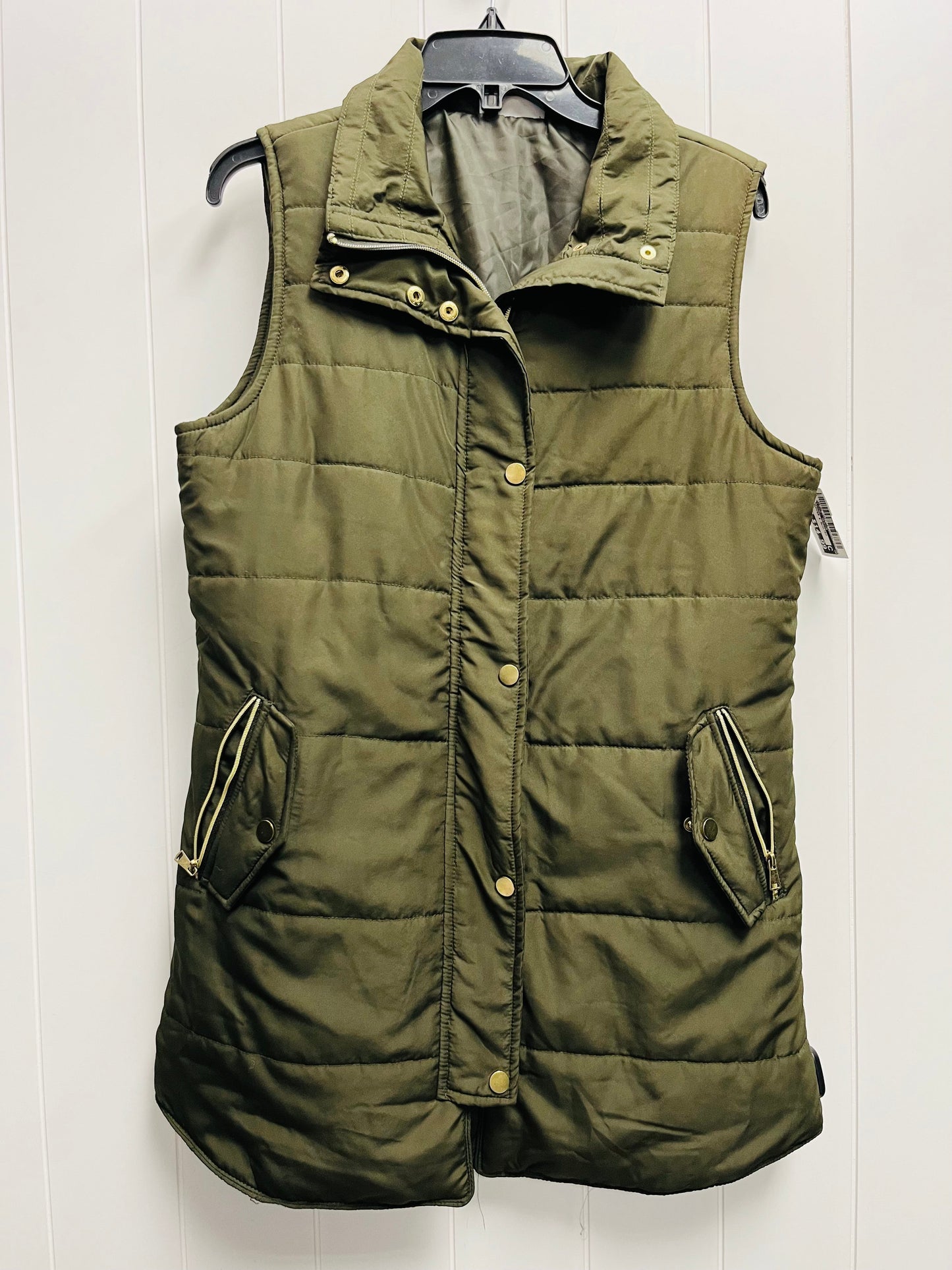 Vest Puffer & Quilted By teez her In Green, Size: M