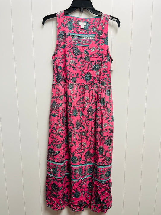 Blue & Pink Dress Casual Maxi J. Jill, Size S