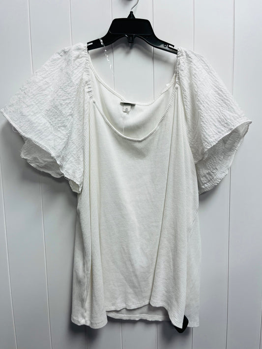 White Top Short Sleeve Ava & Viv, Size 4x