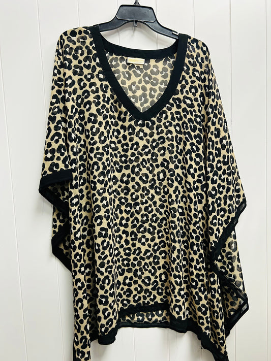 Blouse Short Sleeve By Michael Kors In Animal Print, Size: Onesize