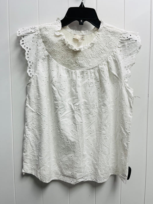 Top Short Sleeve By Loft In White, Size: Xs