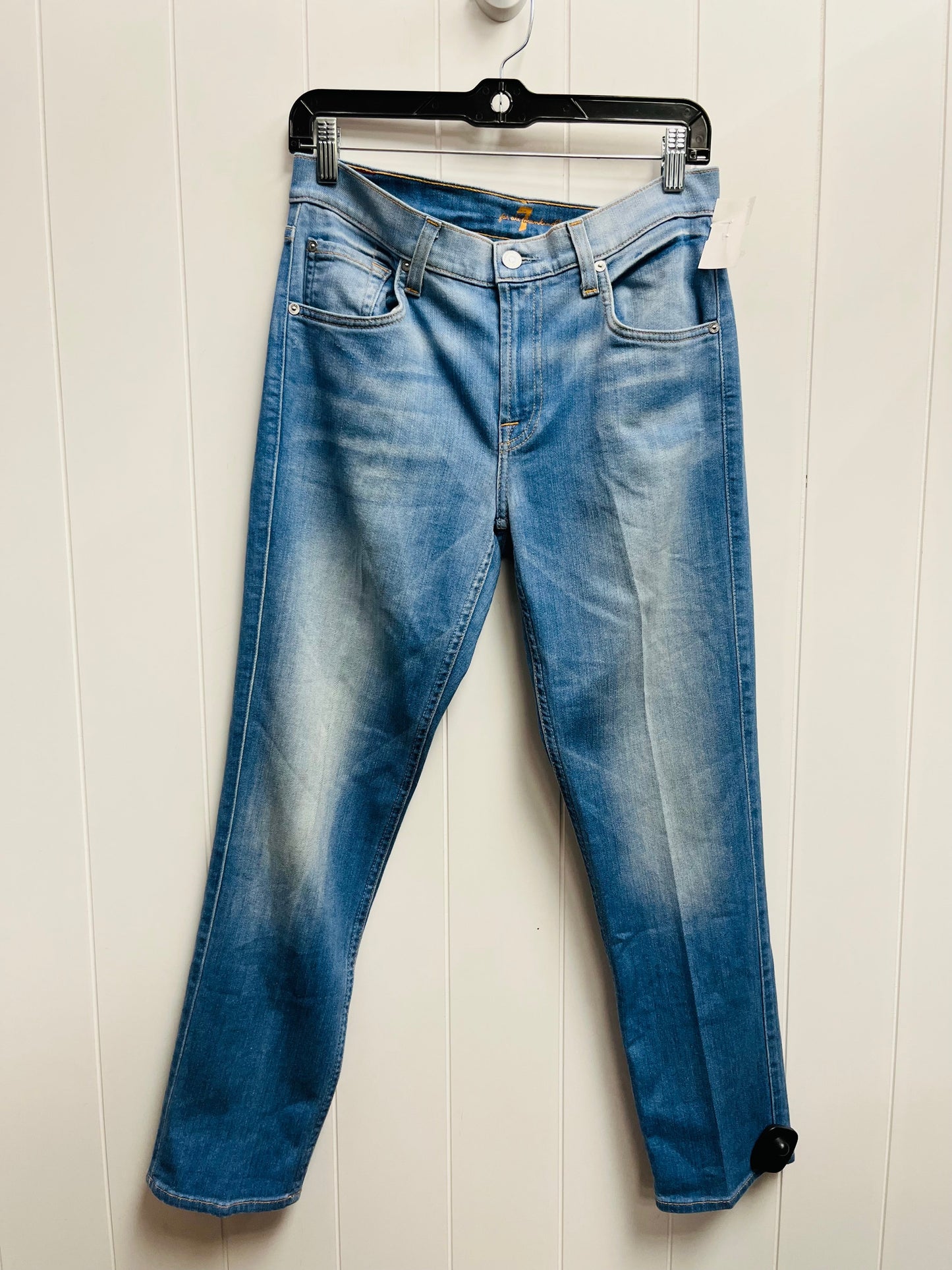 Jeans Skinny By 7 For All Mankind In Blue Denim, Size: 4