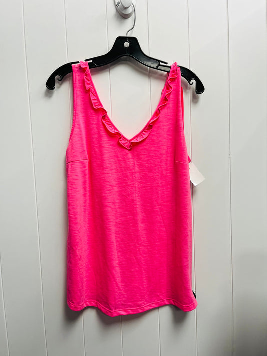 Top Sleeveless Designer By Lilly Pulitzer In Pink, Size: M