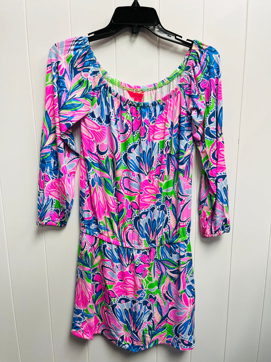 Romper Designer By Lilly Pulitzer In Blue & Pink, Size: Xs