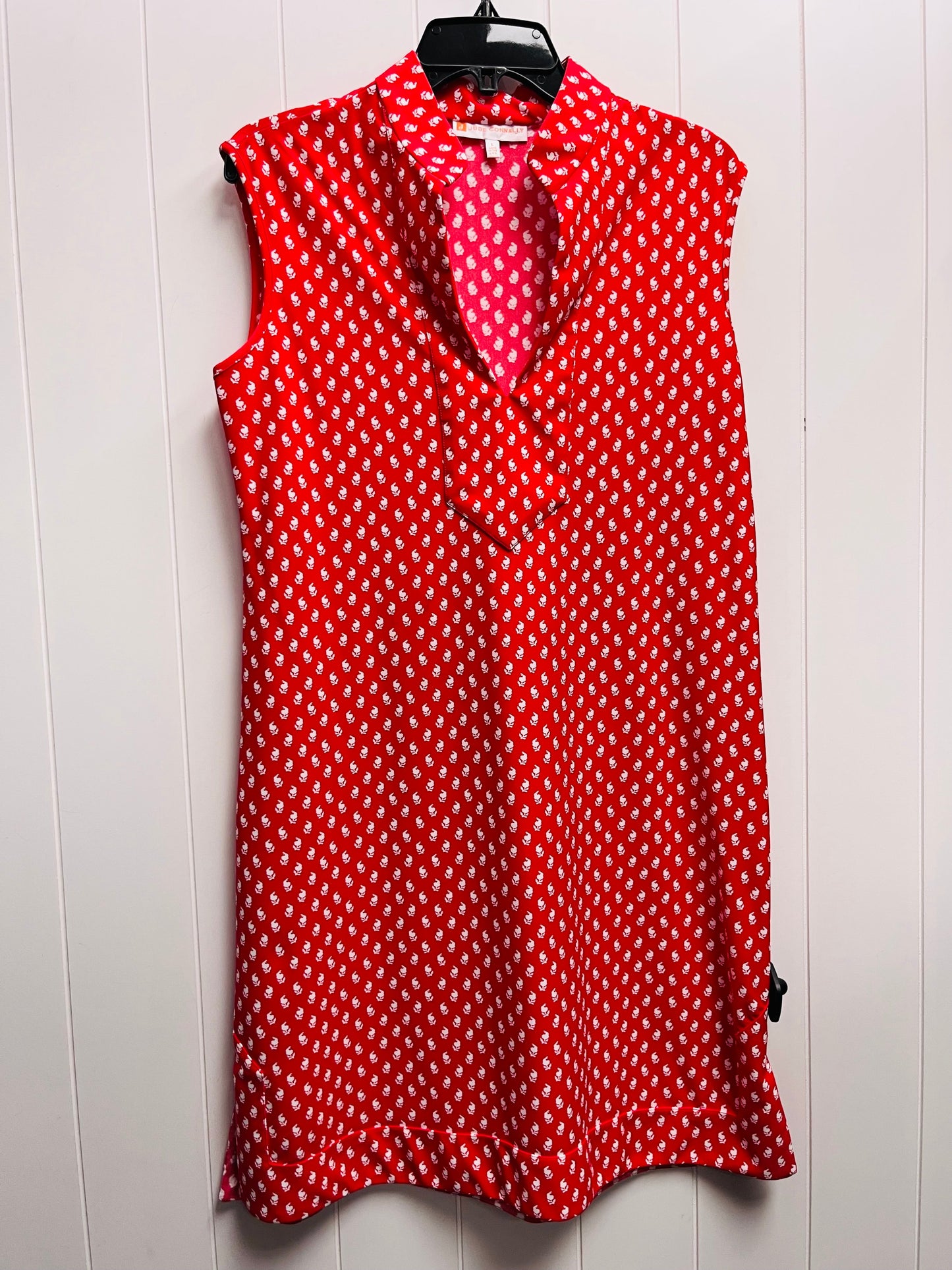 Dress Casual Short By Jude Connally In Red & White, Size: L