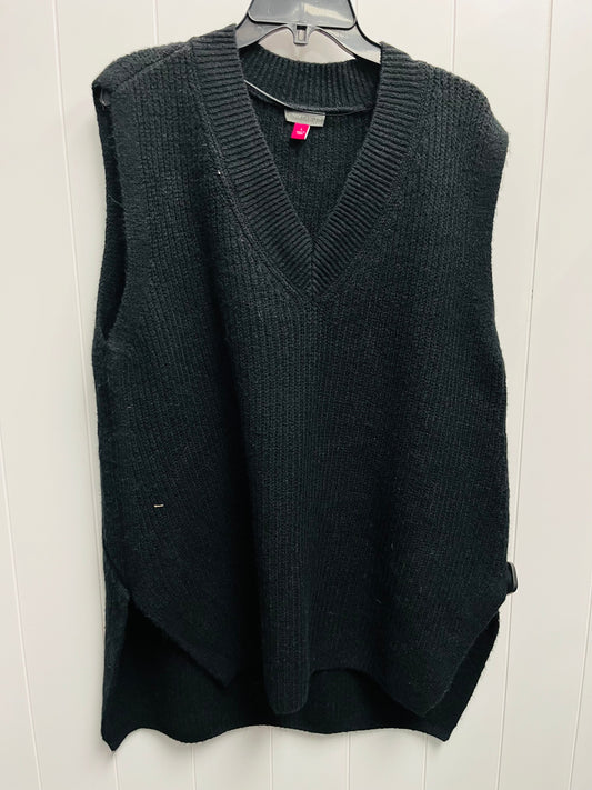 Sweater Short Sleeve By Vince Camuto In Black, Size: L