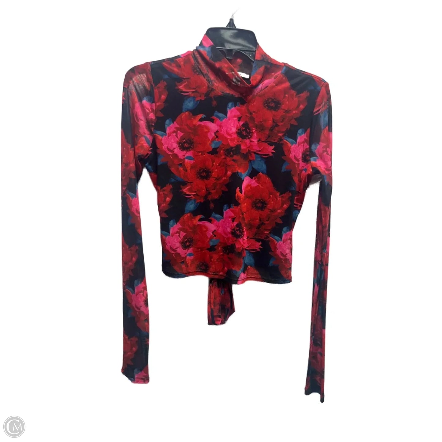 Top Long Sleeve By Bar Iii In Black & Red, Size: S