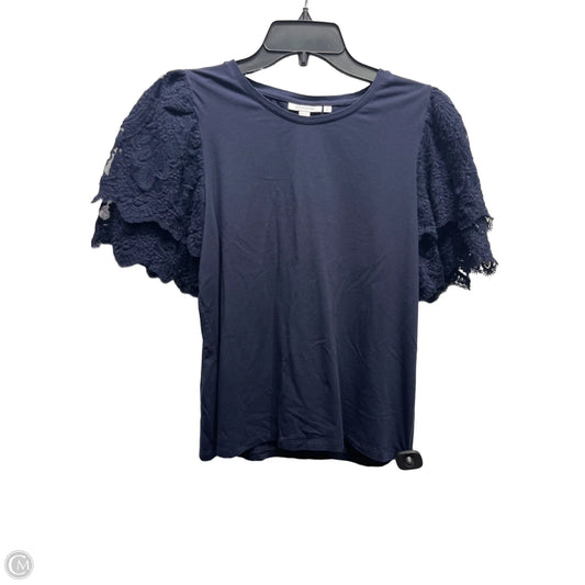 Top Short Sleeve By Chicos In Navy, Size: S