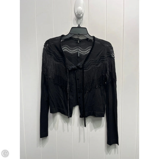 Sweater Cardigan By Tahari By Arthur Levine In Black, Size: M