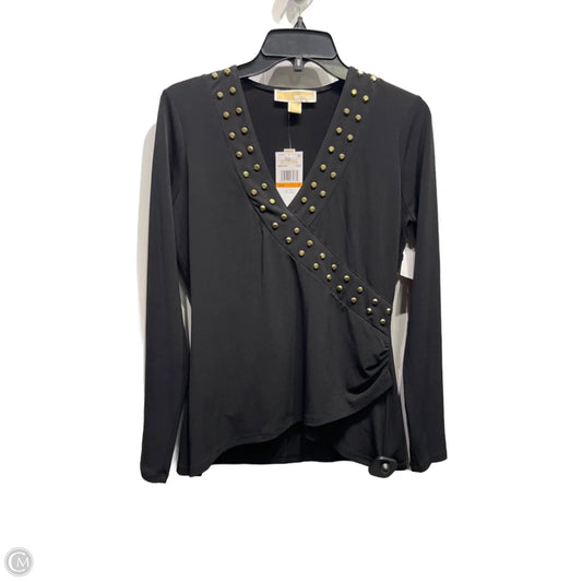 Top Long Sleeve By Michael By Michael Kors In Black, Size: S