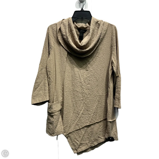 Top Long Sleeve By Ali Miles In Tan, Size: S