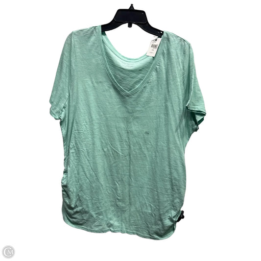 Top Short Sleeve Basic By Lane Bryant In Green, Size: 22