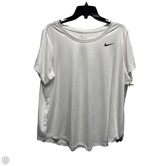 Athletic Top Short Sleeve By Nike Apparel In Black & White, Size: 1x
