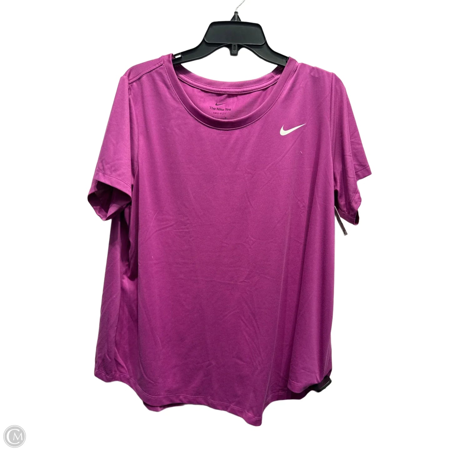 Athletic Top Short Sleeve By Nike Apparel In Purple, Size: 1x