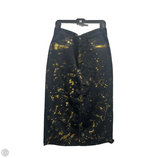 Skirt Maxi By Divided In Black & Gold, Size: 12