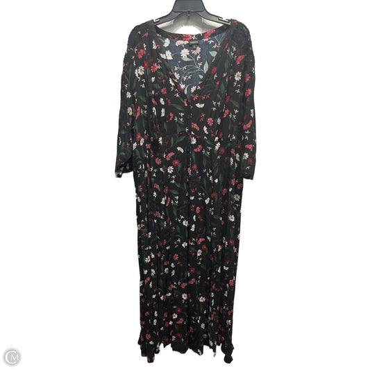 Dress Casual Maxi By Torrid In Black & Red, Size: 4x