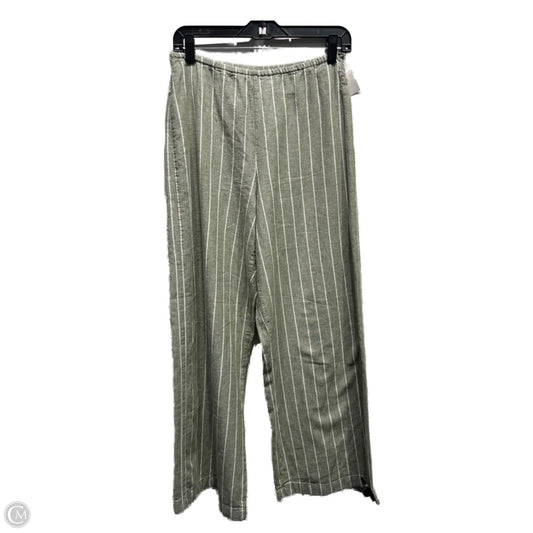 Pants Wide Leg By Beachlunchlounge In Green & White, Size: S