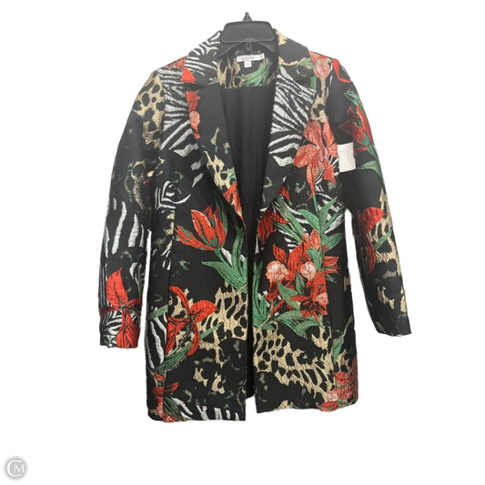 Coat Other By Chicos In Black & Orange, Size: S