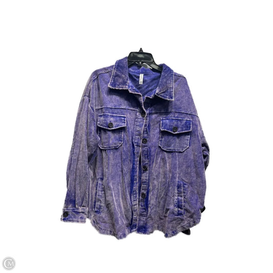 Jacket Other By Zenana Outfitters In Blue, Size: 1x