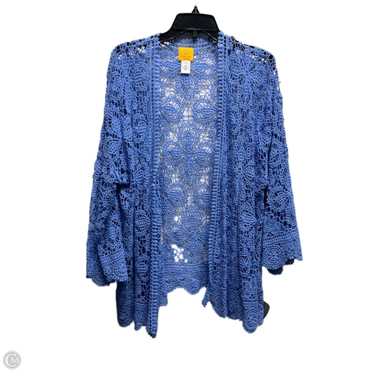 Cardigan By Ruby Rd In Blue, Size: 1x