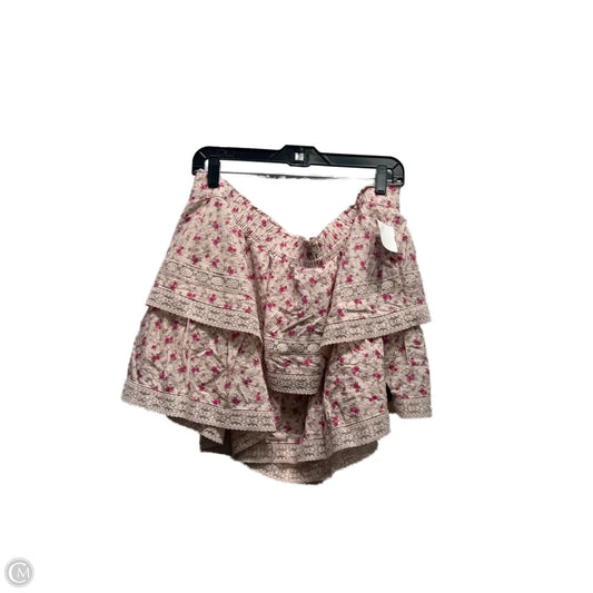 Shorts By Arula In Cream & Pink, Size: 2x