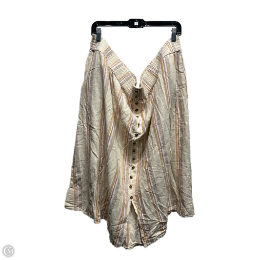 Skirt Midi By Sonoma In Orange & Tan, Size: 4x