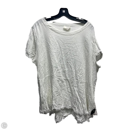 Top Short Sleeve By Umgee In White, Size: 2x