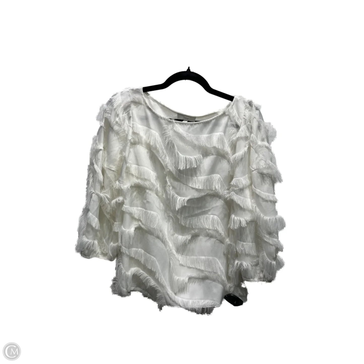 Blouse Short Sleeve By Joie In White, Size: S