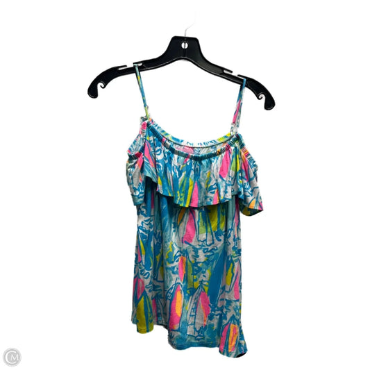 Top Sleeveless Designer By Lilly Pulitzer In Blue & Pink, Size: Xs