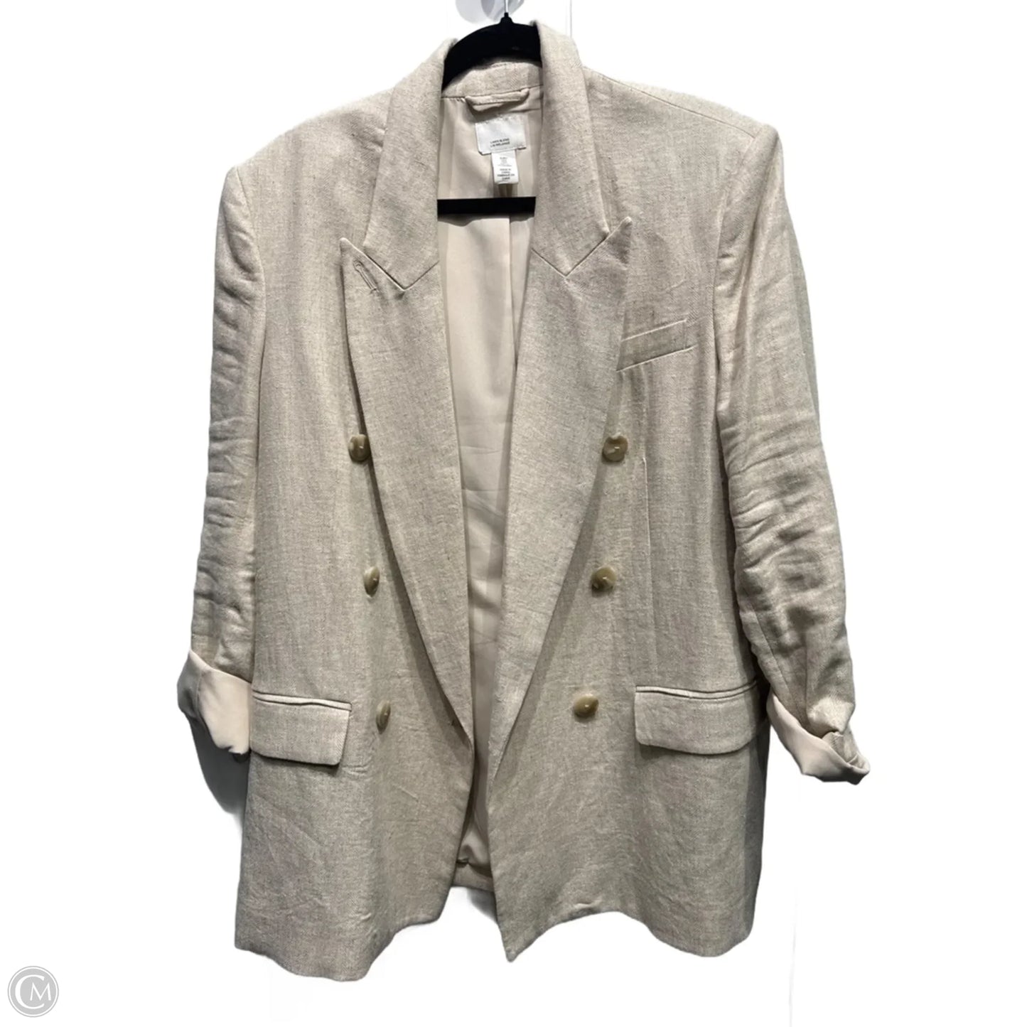 Blazer By H&m In Cream, Size: S