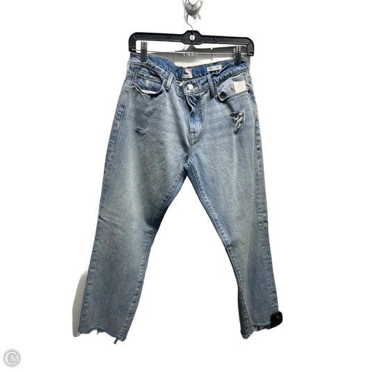 Jeans Cropped By Frame In Blue Denim, Size: 2