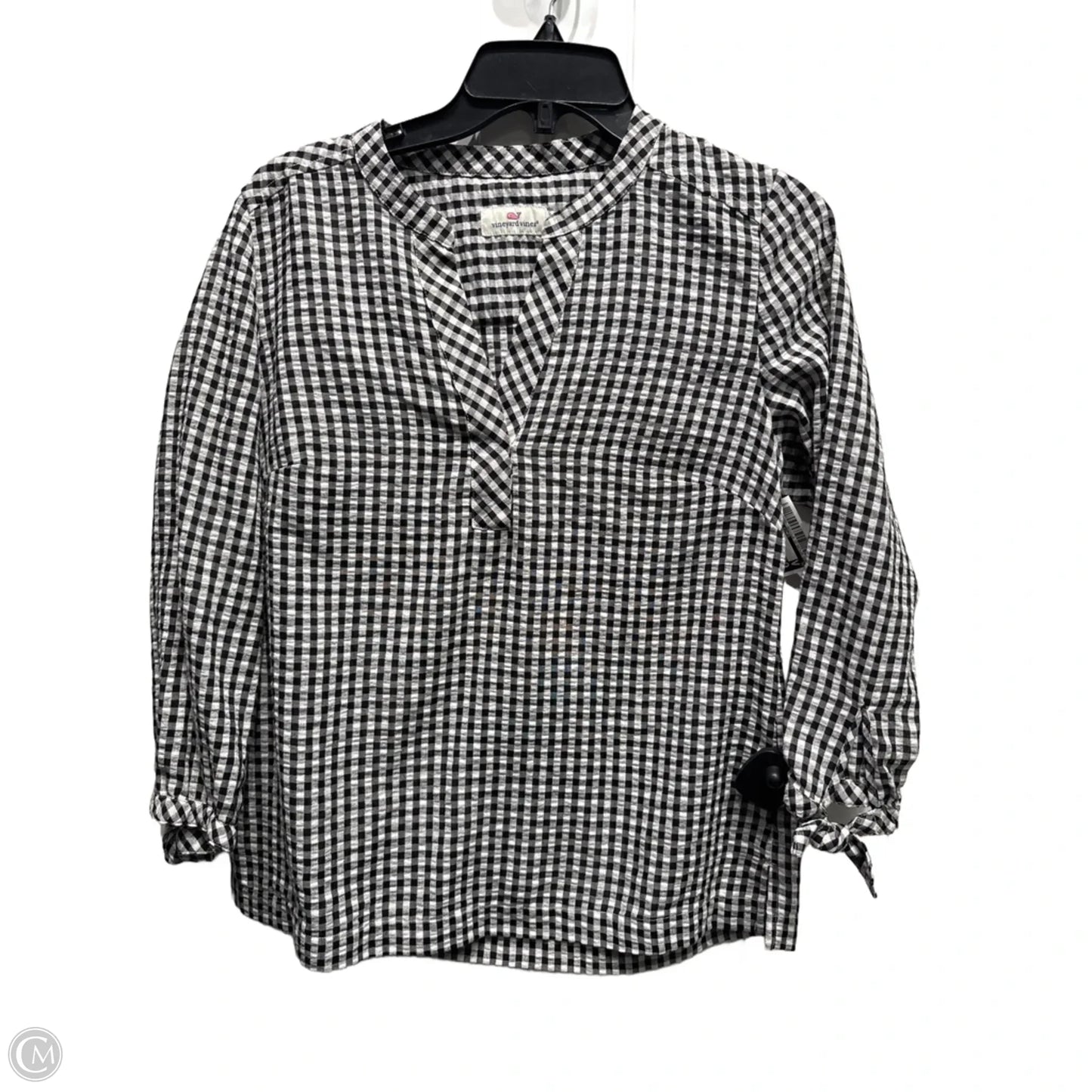 Top Long Sleeve By Vineyard Vines In Black & White, Size: Xs